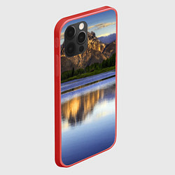 Чехол для iPhone 12 Pro Max Горы mountains, цвет: 3D-красный — фото 2