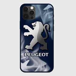 Чехол для iPhone 12 Pro Max ПЕЖО - Огонь, цвет: 3D-черный