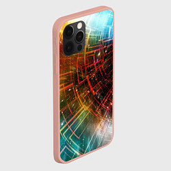 Чехол для iPhone 12 Pro Max Portal - Neon Space - туннель из энергетических па, цвет: 3D-светло-розовый — фото 2