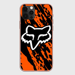 Чехол для iPhone 12 Pro Max FOX MOTOCROSS ORANGE, цвет: 3D-светло-розовый