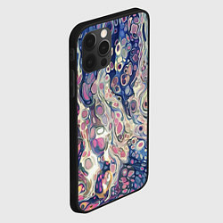 Чехол для iPhone 12 Pro Max Не смешавшиеся краски abstract pattern, цвет: 3D-черный — фото 2