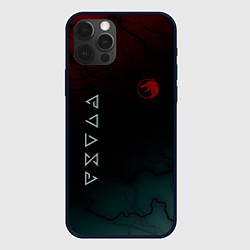 Чехол iPhone 12 Pro Max The witcher Волк Черные Молнии