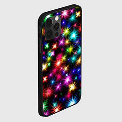 Чехол для iPhone 12 Pro Max ЦВЕТНЫЕ ЗВЕЗДЫ COLORED STARS, цвет: 3D-черный — фото 2