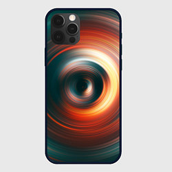Чехол iPhone 12 Pro Max Цветные круги - Black hole