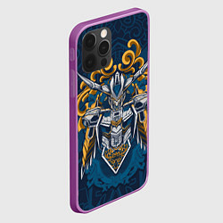 Чехол для iPhone 12 Pro Max Робот Узоры, цвет: 3D-сиреневый — фото 2