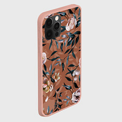 Чехол для iPhone 12 Pro Max Цветы Сад Кирпичного Цвета, цвет: 3D-светло-розовый — фото 2
