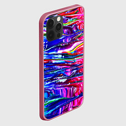 Чехол для iPhone 12 Pro Max Абстракция масляными красками, цвет: 3D-малиновый — фото 2