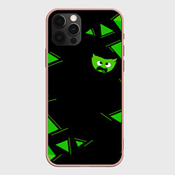 Чехол для iPhone 12 Pro Max GreenMini HuggyWuggyPoppy Playtime, цвет: 3D-светло-розовый