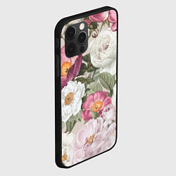 Чехол для iPhone 12 Pro Max Цветы Розовый Сад Пион и Роз, цвет: 3D-черный — фото 2