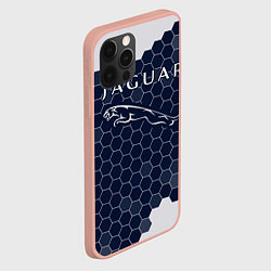 Чехол для iPhone 12 Pro Max ЯГУАР Соты, цвет: 3D-светло-розовый — фото 2