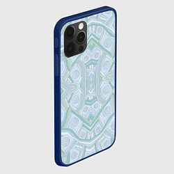 Чехол для iPhone 12 Pro Max Абстрактный узор калейдоскоп, пастельные приглушен, цвет: 3D-тёмно-синий — фото 2