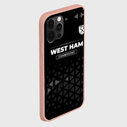 Чехол для iPhone 12 Pro Max West Ham Champions Uniform, цвет: 3D-светло-розовый — фото 2