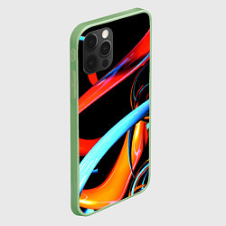 Чехол для iPhone 12 Pro Max Авангардная объёмная композиция Avant-garde three, цвет: 3D-салатовый — фото 2