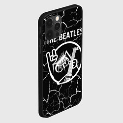 Чехол для iPhone 12 Pro Max The Beatles - КОТ - Трещины, цвет: 3D-черный — фото 2