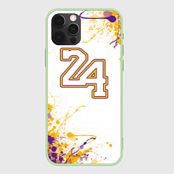 Чехол для iPhone 12 Pro Max Коби Брайант Lakers 24, цвет: 3D-салатовый