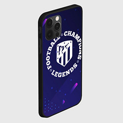 Чехол для iPhone 12 Pro Max Символ Atletico Madrid и круглая надпись Football, цвет: 3D-черный — фото 2