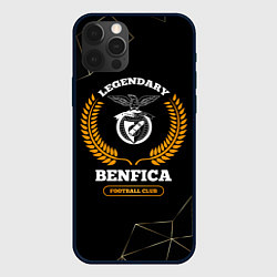 Чехол для iPhone 12 Pro Max Лого Benfica и надпись Legendary Football Club на, цвет: 3D-черный