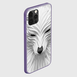 Чехол для iPhone 12 Pro Max Волк - белый, цвет: 3D-серый — фото 2