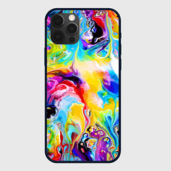 Чехол для iPhone 12 Pro Max Неоновые всплески красок Лето Neon splashes of col, цвет: 3D-черный