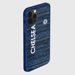 Чехол для iPhone 12 Pro Max CHELSEA F C ЧЕЛСИ ШУМ ПОЛОС ТЕКСТУРА, цвет: 3D-тёмно-синий — фото 2
