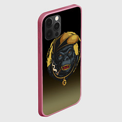 Чехол для iPhone 12 Pro Max Hip-hop Gorilla, цвет: 3D-малиновый — фото 2
