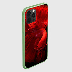 Чехол для iPhone 12 Pro Max Бойцовская-рыбка, цвет: 3D-салатовый — фото 2