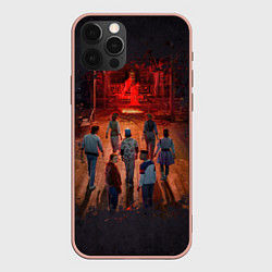 Чехол для iPhone 12 Pro Max Stranger Things 4, цвет: 3D-светло-розовый