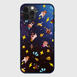 Чехол для iPhone 12 Pro Max Смайлики-руки 3D Emoji Hands, цвет: 3D-черный