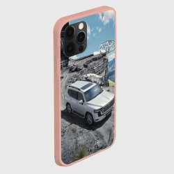 Чехол для iPhone 12 Pro Max Toyota Land Cruiser 300 Горная дорога, цвет: 3D-светло-розовый — фото 2