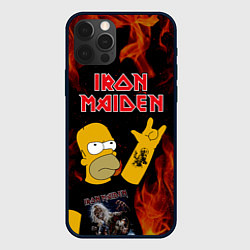 Чехол iPhone 12 Pro Max Iron Maiden Гомер Симпсон Рокер