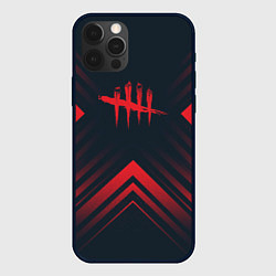 Чехол для iPhone 12 Pro Max Красный Символ Dead by Daylight на темном фоне со, цвет: 3D-черный