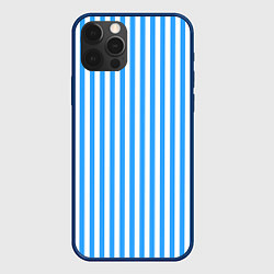 Чехол для iPhone 12 Pro Max ПОЛОСКИ СИНИЕ, цвет: 3D-тёмно-синий