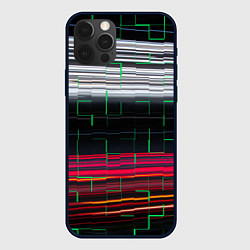 Чехол для iPhone 12 Pro Max Цветная мозаика colored mosaic lines, цвет: 3D-черный