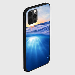 Чехол для iPhone 12 Pro Max Грань между небом и водой, цвет: 3D-черный — фото 2