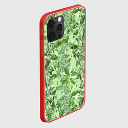 Чехол для iPhone 12 Pro Max Цветы Синеголовники, цвет: 3D-красный — фото 2