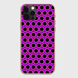 Чехол для iPhone 12 Pro Max Розовые круги, цвет: 3D-светло-розовый