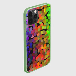 Чехол для iPhone 12 Pro Max Яркая палитра красок - блики, цвет: 3D-салатовый — фото 2