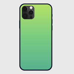 Чехол для iPhone 12 Pro Max Shades of Green GRADIENT, цвет: 3D-черный