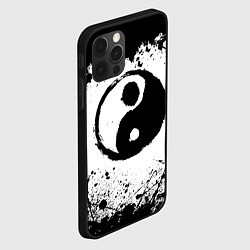 Чехол для iPhone 12 Pro Max Инь Янь Гранж, цвет: 3D-черный — фото 2