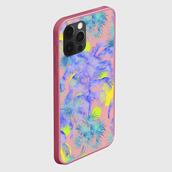 Чехол для iPhone 12 Pro Max Пальмы и Солнце Летом На Море, цвет: 3D-малиновый — фото 2