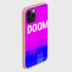 Чехол для iPhone 12 Pro Max Doom Glitch Text Effect, цвет: 3D-светло-розовый — фото 2