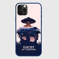Чехол для iPhone 12 Pro Max Призрак Цусимы Самурай, цвет: 3D-тёмно-синий
