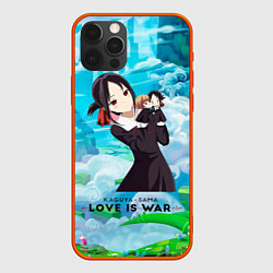 Чехол для iPhone 12 Pro Max Госпожа Кагуя Love is war Синомия, цвет: 3D-красный