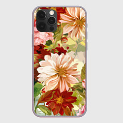 Чехол для iPhone 12 Pro Max Цветочное настроение Цветочки, цвет: 3D-серый
