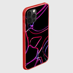 Чехол для iPhone 12 Pro Max Неоновые линзы во тьме - Розовый, цвет: 3D-красный — фото 2