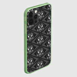 Чехол для iPhone 12 Pro Max Черно-белый современный узор арт-деко, цвет: 3D-салатовый — фото 2