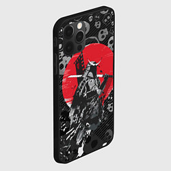 Чехол для iPhone 12 Pro Max Призрак Цусимы Самурай Красное солнце Япония, цвет: 3D-черный — фото 2