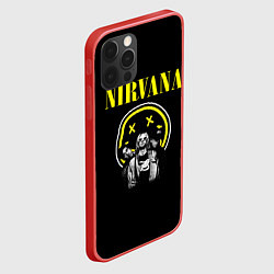 Чехол для iPhone 12 Pro Max NIRVANA логотип и исполнители, цвет: 3D-красный — фото 2