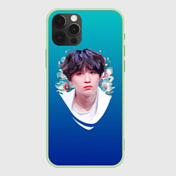 Чехол для iPhone 12 Pro Max SUGA BTS, цвет: 3D-салатовый