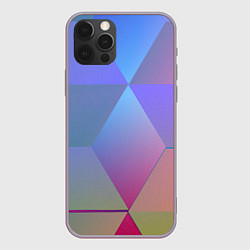 Чехол для iPhone 12 Pro Max Крупные квадраты, цвет: 3D-серый